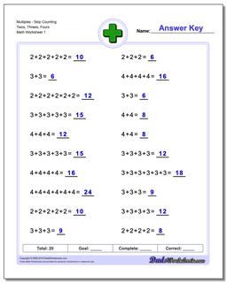 Addition Worksheet Multiples