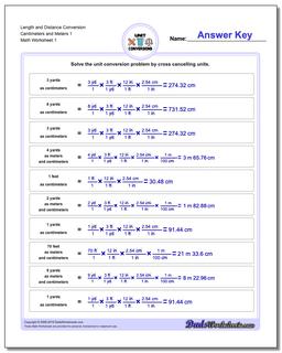 Customary and Metric Worksheet