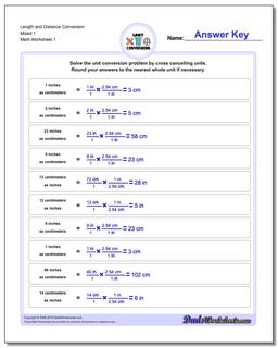 Mixed Practice Customary and Metric Worksheet