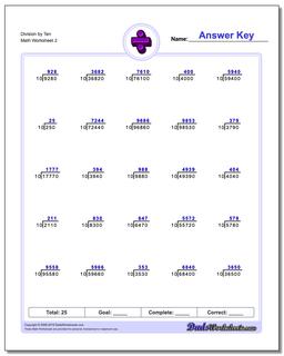Division Worksheets