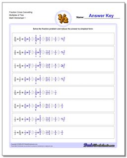 Cross Cancelling Workouts Fraction Worksheet Division Worksheet