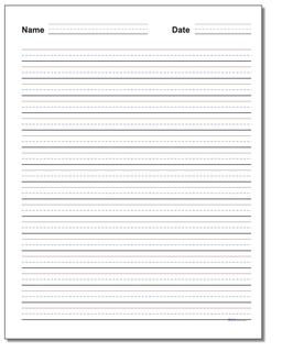 Handwriting Paper with Name