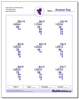 Long Division Worksheets