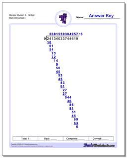 Long Division Worksheets