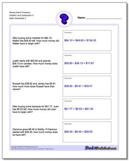 Money Word Problems