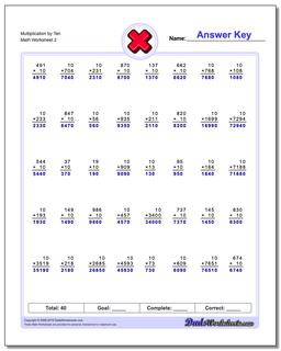 Multiplication Worksheets