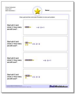 Picture Math Subtraction