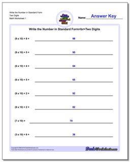Standard, Expanded and Word Form Worksheet Write Place Value in