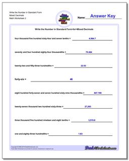 Standard, Expanded and Word Form