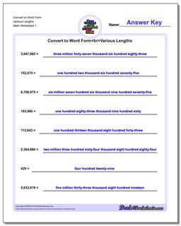 Standard, Expanded and Word Form