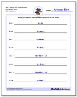 Standard, Expanded and Word Form