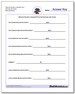 Standard, Expanded and Word Form