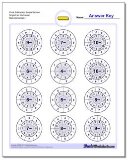 Subtraction Worksheets