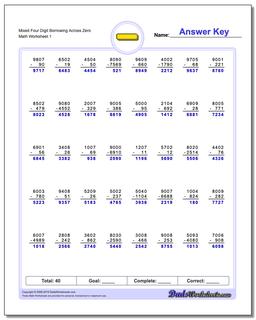 Subtraction Worksheets