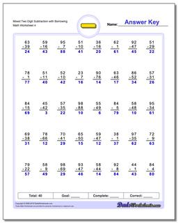 Subtraction Worksheets