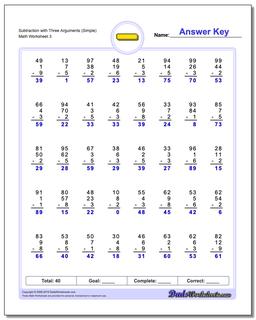 Subtraction Worksheets