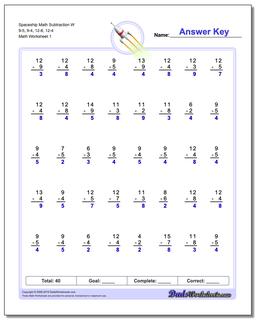 Subtraction Worksheets